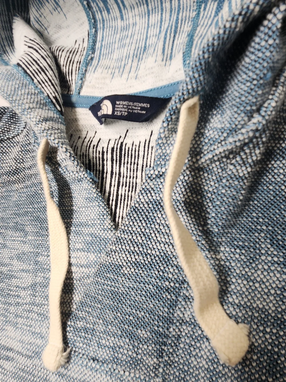 The North Face Wells Cove Pullover Hoodie Knit Blue White Women's Sz XS Gorpcore - Picture 5 of 8